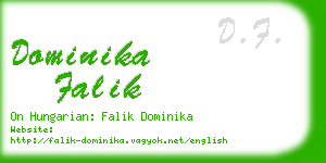 dominika falik business card